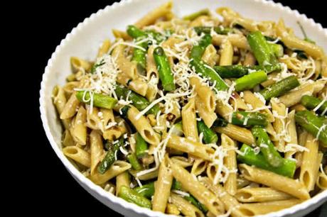 Pâtes aux asperges et parmesan au cookeo