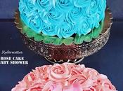 Rose Cake rose bleu Baby Shower