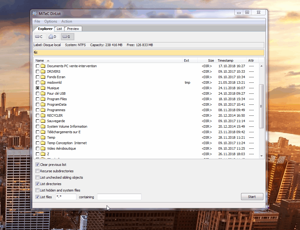 DirList - créateur de liste de fichiers de dossiers DirList - créateur de liste de fichiers de dossiers