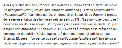 28/11/2018 : JM Le Pen n’est toujours pas mort #LGBT