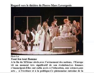 Regard vers le théâtre de Pierre-Levergeois  « La ronde ,d’Arthur Schnitzler » Théâtre 14  -jusqu’au 31 Décembre 2018