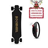KOOWHEEL Skateboard Électrique kooboard, cool bracelet de télécommande，1 sac, 2 roues supplémentaire, 2 autocollants, super vitesse 40km/h,noir