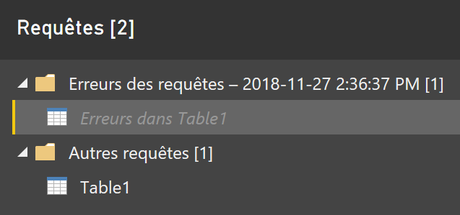 Power Query gestion erreurs