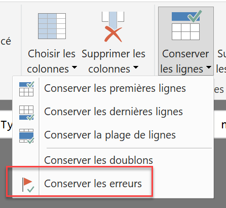 Erreurs Power BI