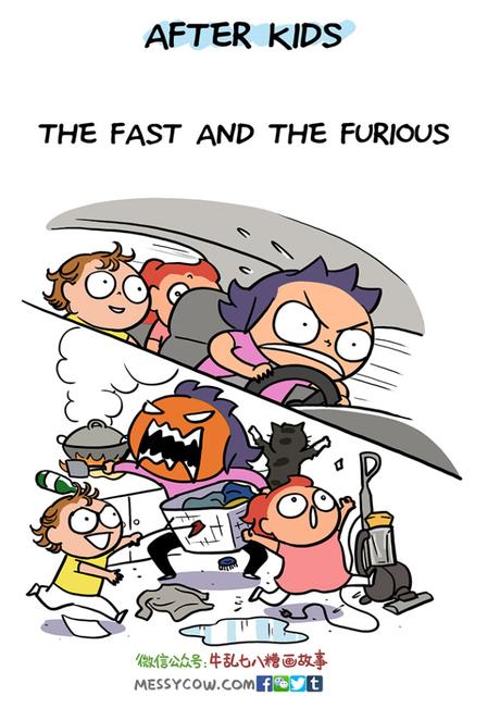 Il illustre le changement brutal provoqué par l’arrivée des enfants Il illustre le changement brutal provoqué par l’arrivée des enfants