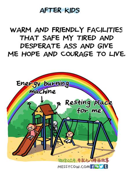 Il illustre le changement brutal provoqué par l’arrivée des enfants Il illustre le changement brutal provoqué par l’arrivée des enfants