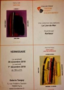 Galerie Tanguy  Le Lion de Mer  exposition 30/11/2018 et 1er Décembre 2018