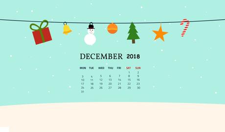 Calendrier Décembre 2018 – December 2018 Calendar