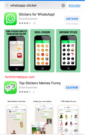Ajouter des Stickers sur Whatsapp pour iPhone