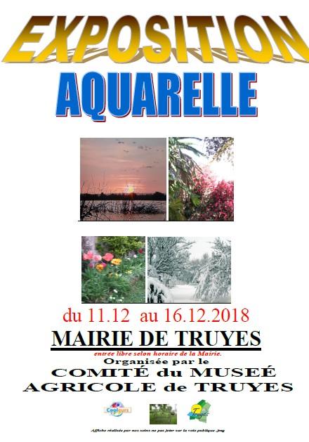 Expositions d’aquarelle en décembre : Vincennes  + St-Prix + Truyes + Riantec