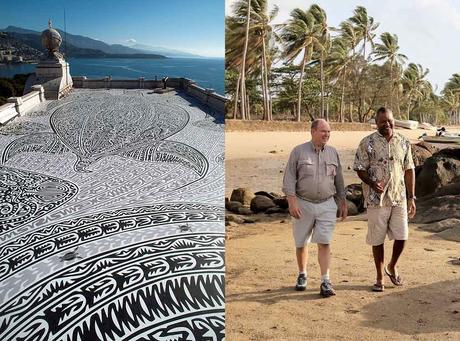 Alick Tipoti accueille S.A.S. le Prince Albert II sur l’île de Badu au cœur du détroit de Torres