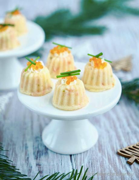 Mini kouglof polenta saumon fumé pour l'apéritif Mini kouglof polenta saumon fumé pour l'apéritif