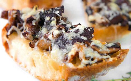 Crostini aux champignons et fromage au thermomix