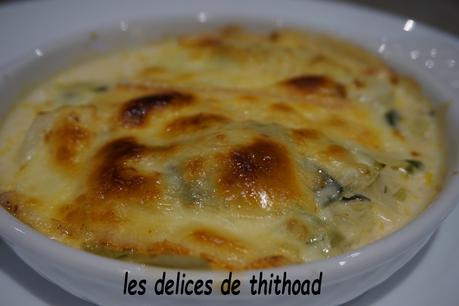 Fondue de poireaux au fromage à raclette