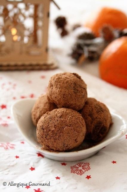 Truffes à l'orange confite { sans gluten, sans lait, sans œufs}