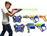 Lazer M.A.D. - 2 Blasters Lazer + 2 cibles + 2 plastrons + 1 silencieux + 1 cross + 1 booster + 1 poignée Multicolore