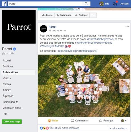 Quand Parrot utilise un DJI Phantom pour ses photos publicitaires