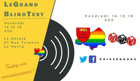 Le Havre : blind test lgbt avec Pride en Caux – 14 décembre 2018 Le Havre : blind test lgbt avec Pride en Caux – 14 décembre 2018