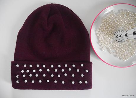 Customiser un bonnet basique avec des perles | Kustom Couture