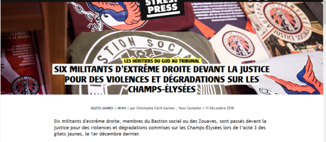 6 fachos déguisés en #giletsjaunes ne font pas des canaris #Gud #Bastionsocial #zouaves