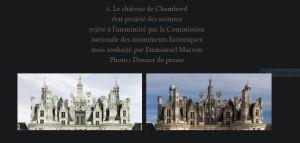 A propos des « restitutions » souhaitées par Monsieur Macron… et les travaux de Chambord..