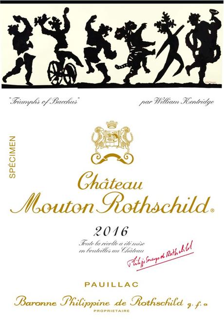 WILLIAM KENTRIDGE ILLUSTRE L’ETIQUETTE DE CHATEAU MOUTON ROTHSCHILD 2016