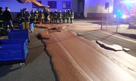 Allemagne : une tonne de chocolat déversée dans la rue à cause d’une fuite