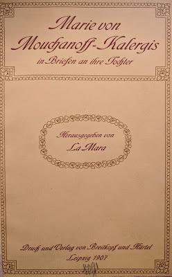 Das Judenthum in der Musik. La dédicace de Wagner à Marie Mouchanoff.
