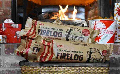 KFC lance une bûche parfumée au poulet frit pour votre cheminée