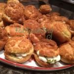 Choux garnis au crabe et wasabi