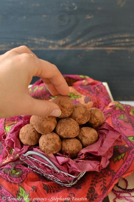 Truffes au chocolat 100 % végétales Truffes au chocolat vegan/végétales/végétaliennes