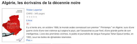 626_ Les écrivains algériens dans la décennie noire, 1988_2003