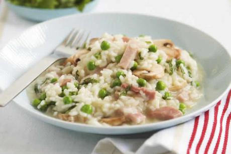 Risotto aux petits pois et lardon au thermomix