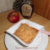 Crumble de pommes au sirop d'érable - Mes recettes et photos de gâteaux