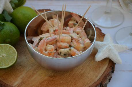 Calendrier de l'Avent gourmand J*18 : Crevettes citron vert coco coriandre