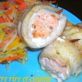 A table : Roulés de sole au saumon-ricotta-aneth - Entre rire et cuisine