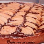 Tarte aux pommes et crème pâtissière à la confiture de lait...à la place d'une bûche...why not ? - Entre rire et cuisine
