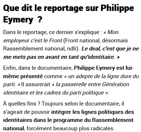 Sur  @PhilippeEymery ‏et le vivier nazi du #RN : #generationidentitaire