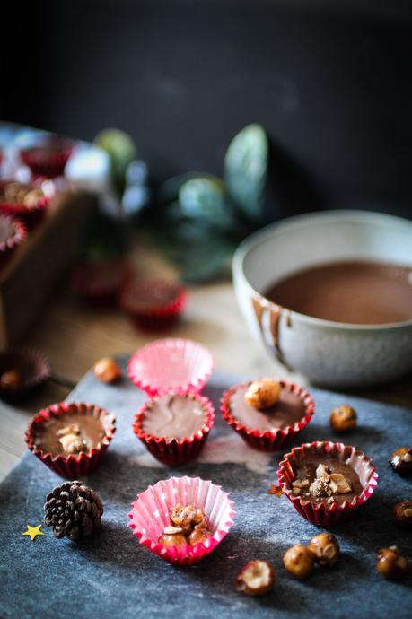Chocolats fourrés au gianduja maison