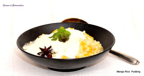Mango Rice Pudding, riz au lait à la Jamie Oliver.