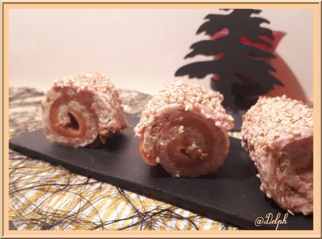 Mini-bûches Tarama Truite fumée Mini-bûches Tarama Truite fumée
