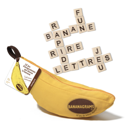 Bananagrams, si vous avez un petit creux ludique chez Bananagrams Inc. Et PMW Distribution Bananagrams, si vous avez un petit creux ludique chez Bananagrams Inc. Et PMW Distribution