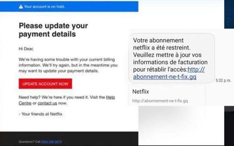 Un mail frauduleux cherche à vous prendre votre compte Netflix !