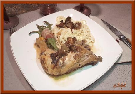 Poulet fermier au Vin Jaune et Girolles Poulet fermier au Vin Jaune et Girolles