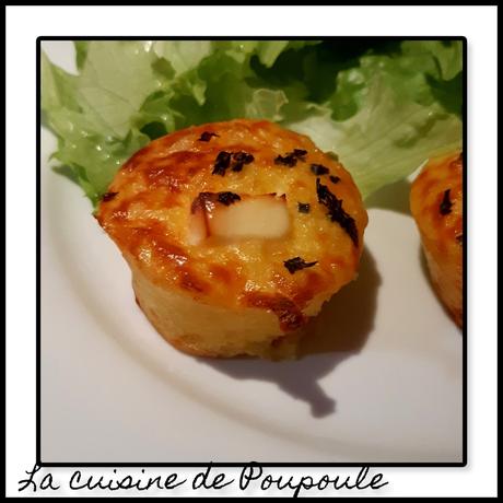 Muffin de pomme de terre cœur de fromage fondu Muffin de pomme de terre cœur de fromage fondu