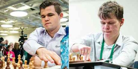 Magnus Carlsen et Vladislav Artemiev mènent l'open de blitz avec 9,5 points sur 12 (+7!) - Photo © Lennart Ootes