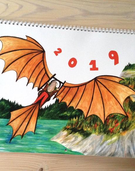 calendrier 2019 original enfant dessin blog déco clem around the corner