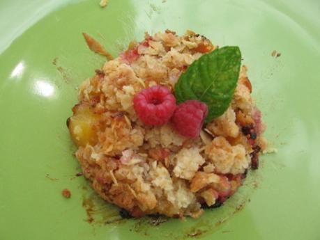 Recettes CRUMBLE ABRICOTS-FRAMBOISES