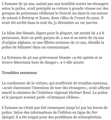 #reveillon2019 : attentat terroriste xénophobe à #Bottrop