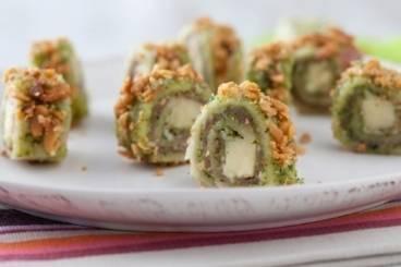Recette de Roulé de pistou, cantal et jambon cru